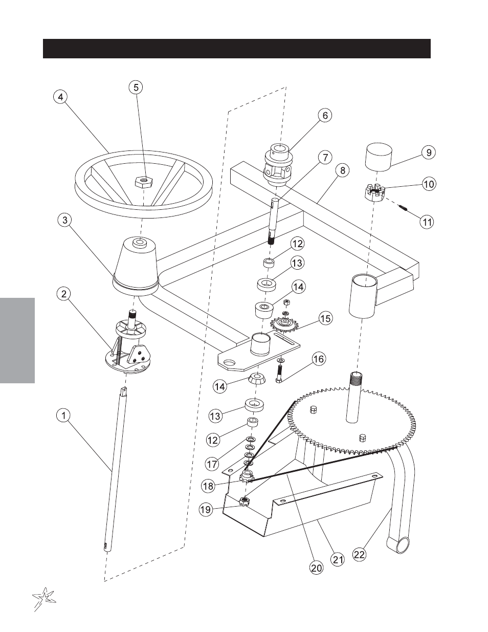 Steering drawing | Smithco Sweep Star 48 (sn 4975 – 4982) Parts & Service Manual User Manual | Page 24 / 80