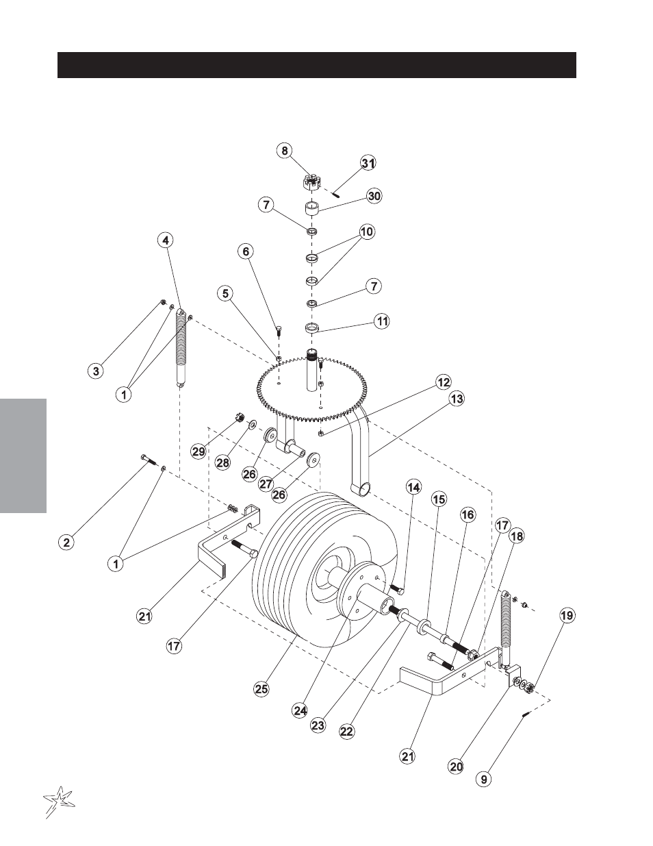 Front fork drawing | Smithco Sweep Star 48 (sn 4975 – 4982) Parts & Service Manual User Manual | Page 26 / 80