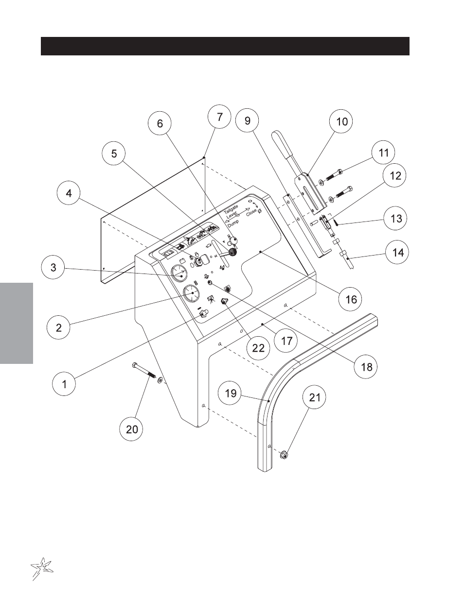 Console drawing | Smithco Sweep Star 48 (sn 4975 – 4982) Parts & Service Manual User Manual | Page 38 / 80