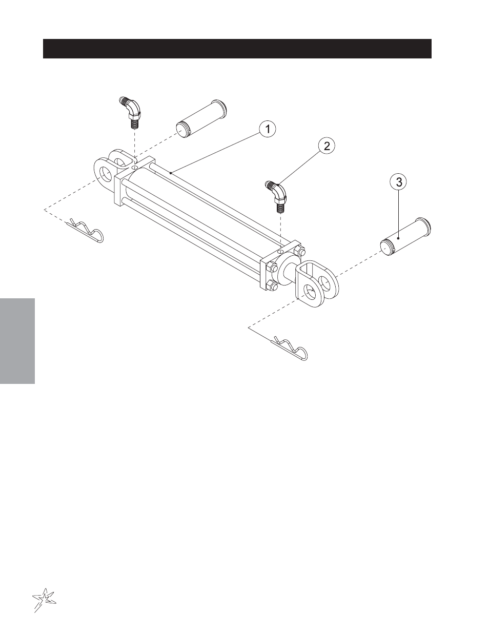 Hydraulic lift cylinder drawing | Smithco Sweep Star 48 (sn 4975 – 4982) Parts & Service Manual User Manual | Page 44 / 80