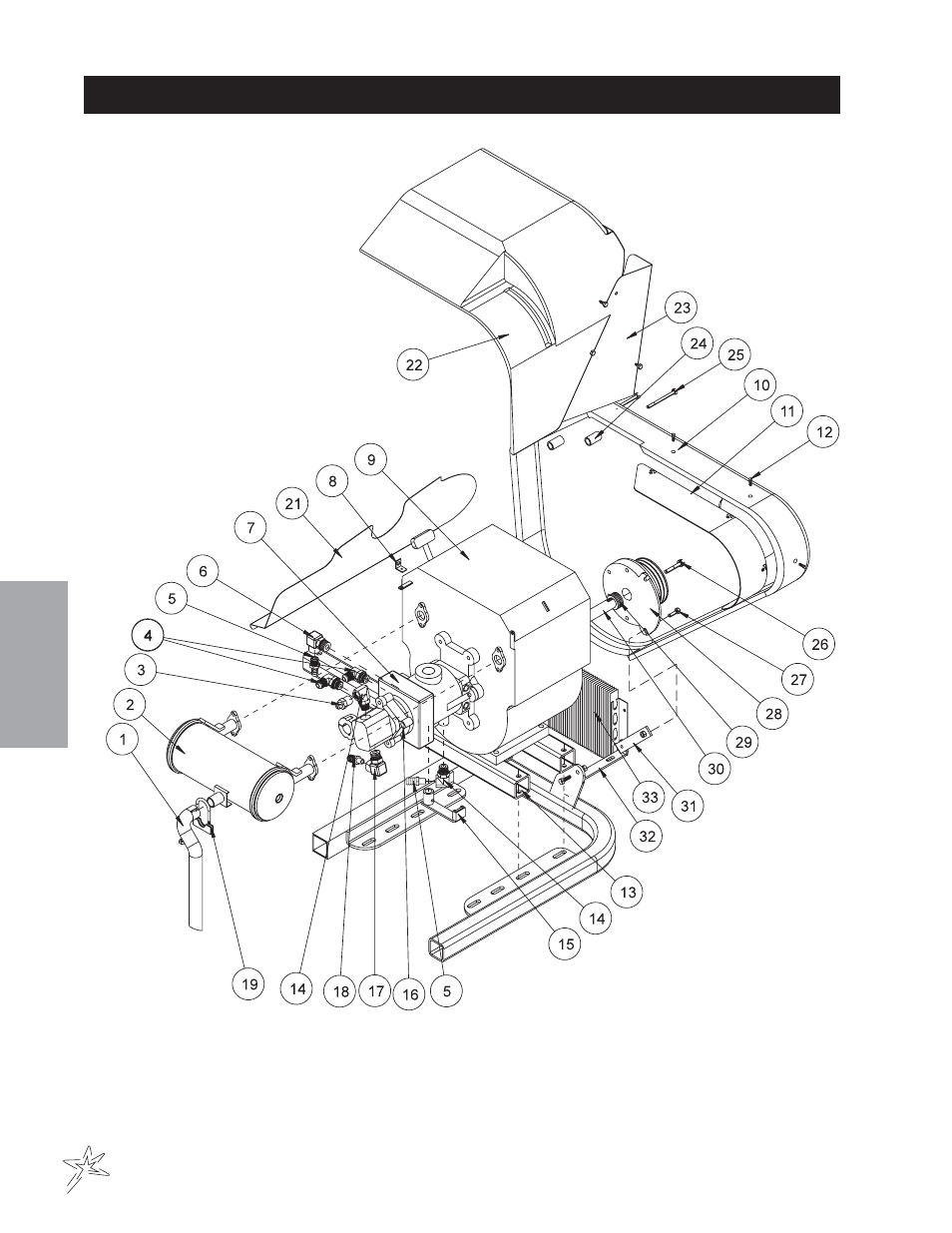 Engine and exhaust drawing | Smithco Sweep Star 48 (sn 4975 – 4982) Parts & Service Manual User Manual | Page 48 / 80