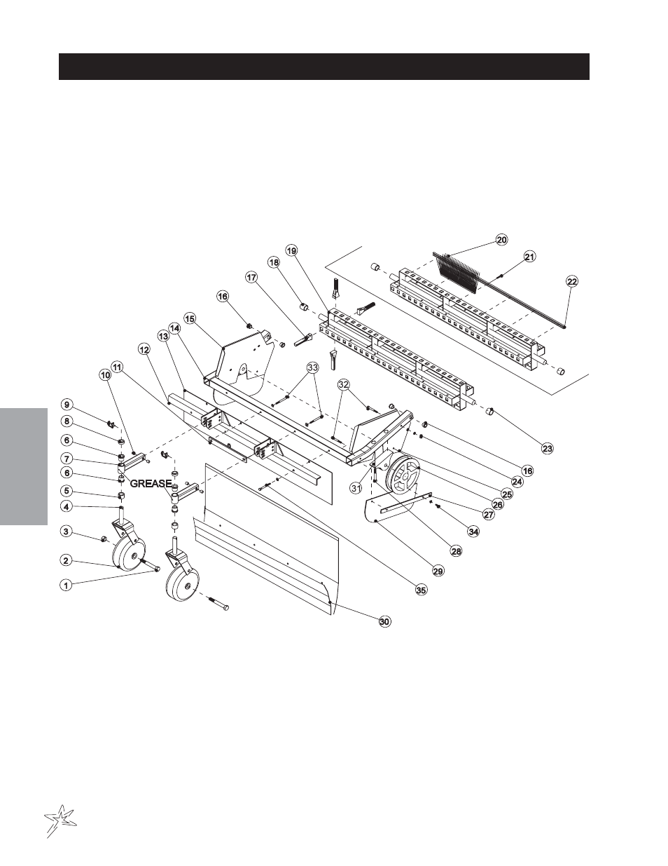 Finger reel drawing | Smithco Sweep Star 48 (sn 4975 – 4982) Parts & Service Manual User Manual | Page 56 / 80