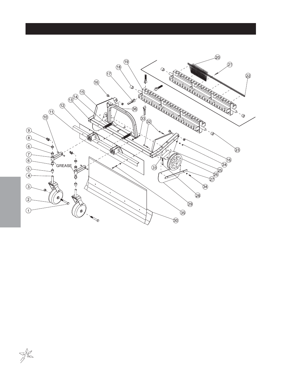 Finger reel drawing | Smithco Sweep Star 48 (sn 4975 – 4982) Parts & Service Manual User Manual | Page 58 / 80