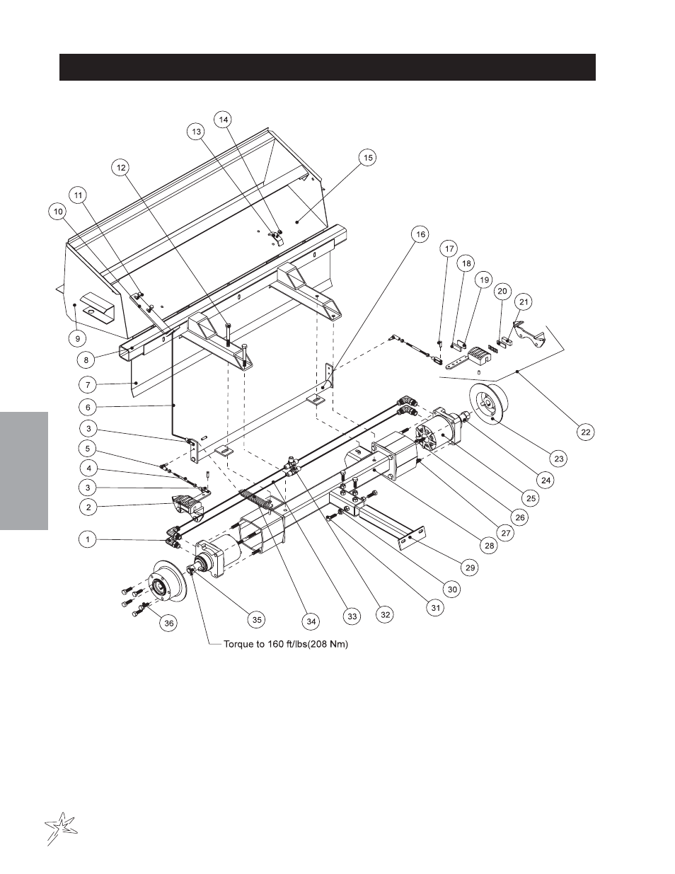 Rear axle drawing | Smithco Sweep Star 48 (sn 4975 – 4982) Parts & Service Manual User Manual | Page 62 / 80