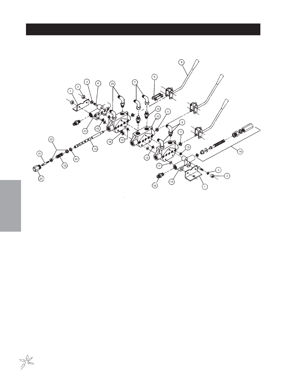 023 3 -bank hydraulic valve drawing | Smithco Sweep Star 48 (sn 4975 – 4982) Parts & Service Manual User Manual | Page 74 / 80