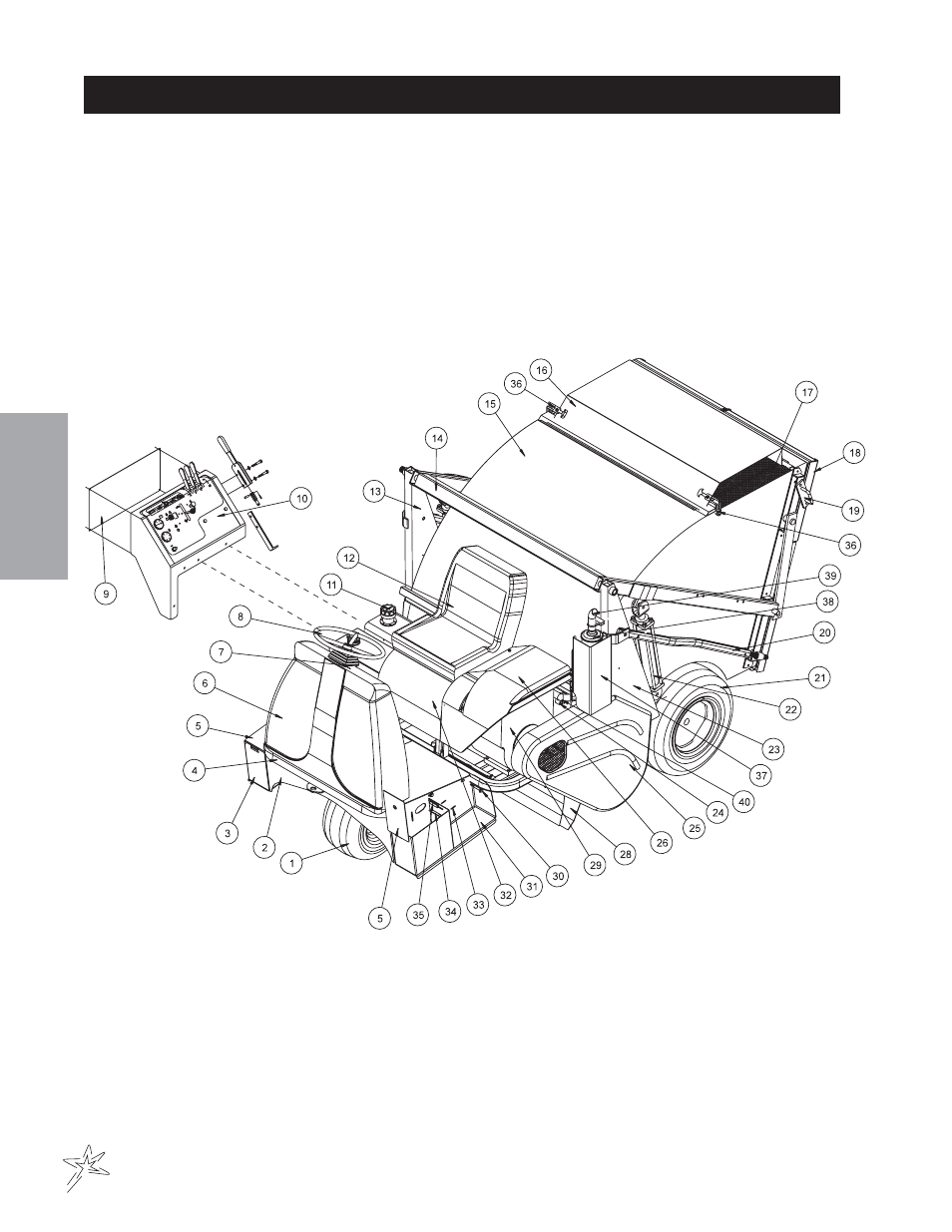 Body and frame drawing | Smithco Sweep Star 48 (sn 5019 – 5059) Parts & Service Manual User Manual | Page 18 / 58