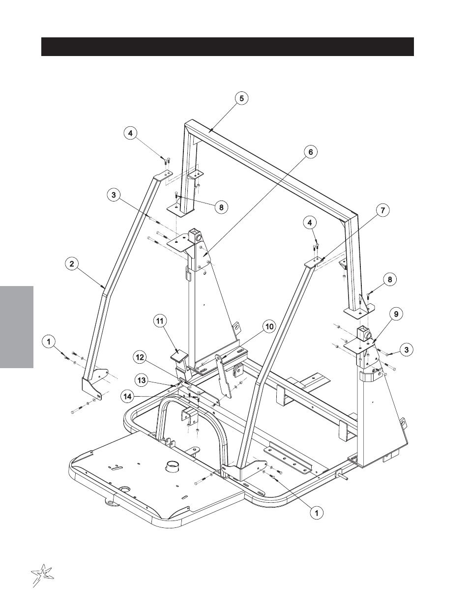 Roll over protection drawing | Smithco Sweep Star 48 (sn 5019 – 5059) Parts & Service Manual User Manual | Page 20 / 58