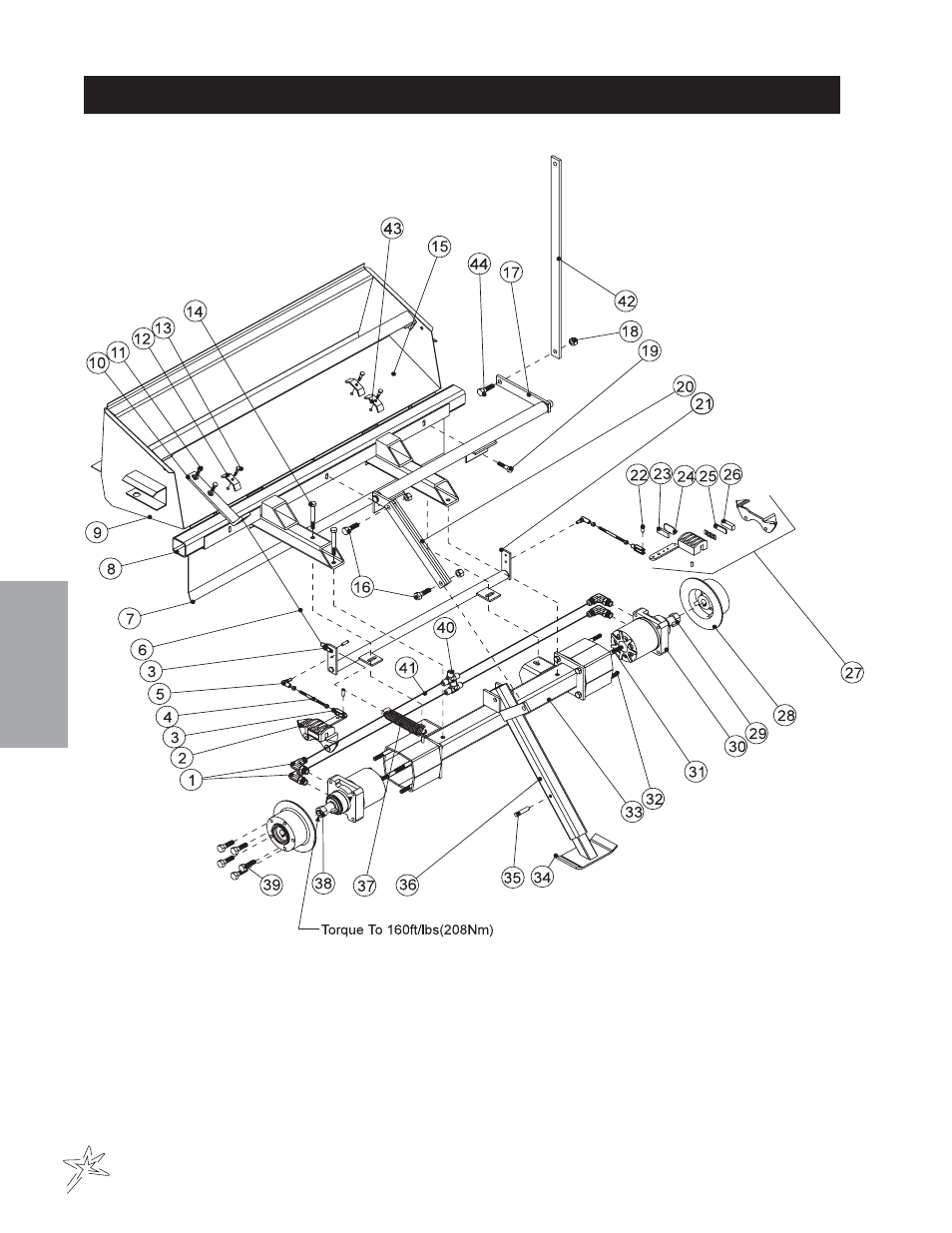 Rear axle drawing | Smithco Sweep Star 48 (sn 5019 – 5059) Parts & Service Manual User Manual | Page 44 / 58