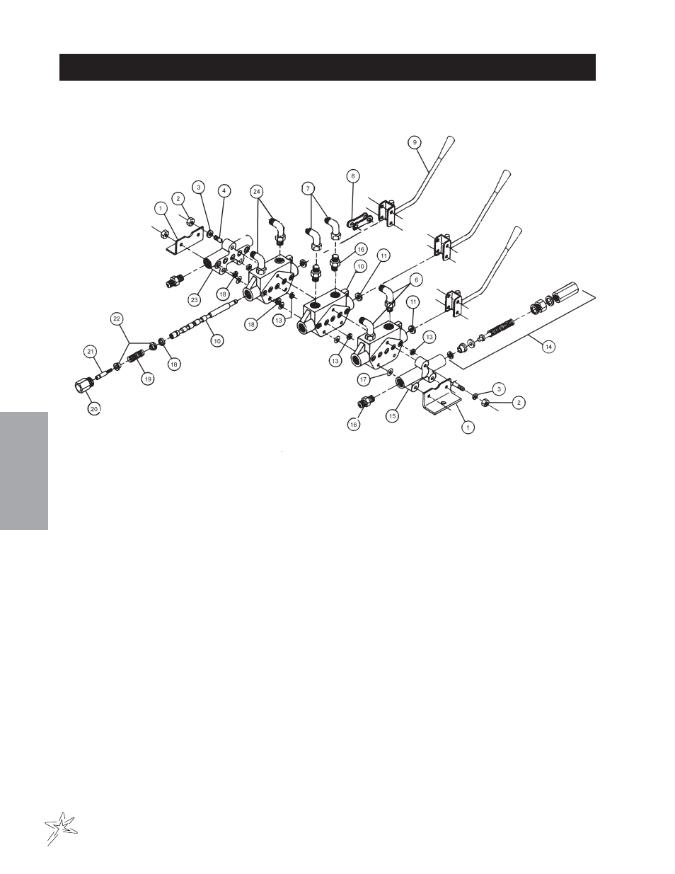 023 3 -bank hydraulic valve drawing | Smithco Sweep Star 48 (sn 5019 – 5059) Parts & Service Manual User Manual | Page 52 / 58