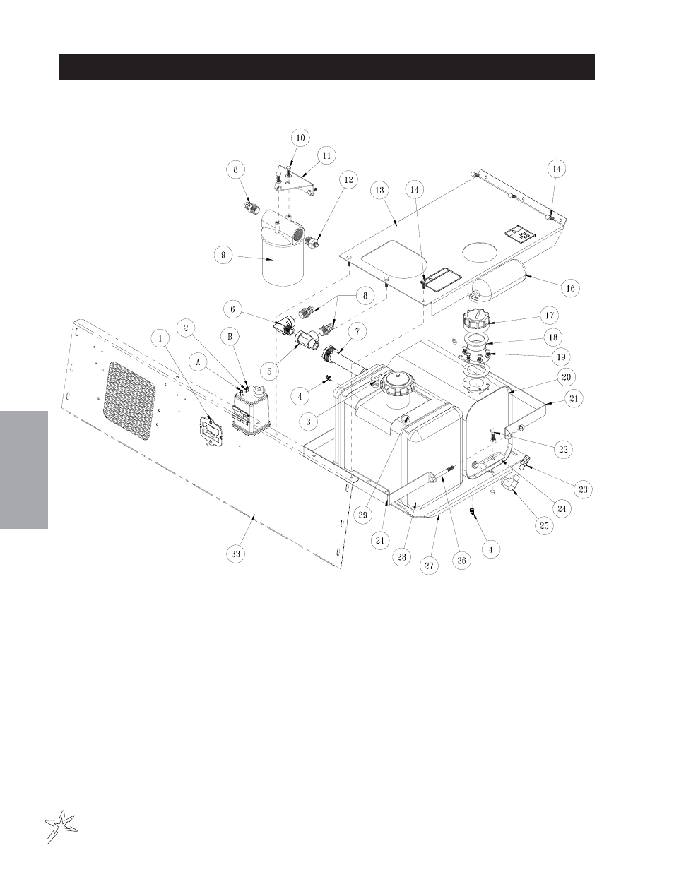 Fuel and oil tank drawing, Par ts | Smithco Sweep Star 48H (sn 5200 – Current) Parts & Service Manual User Manual | Page 30 / 58