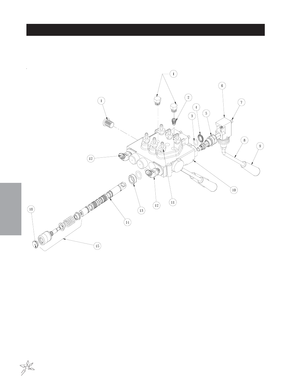 258 3 -bank hydraulic valve drawing | Smithco Sweep Star 48H (sn 5200 – Current) Parts & Service Manual User Manual | Page 52 / 58