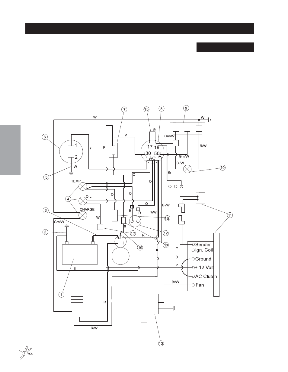 Diesel wiring diagram | Smithco Sweep Star 60 (sn 1498 – 1537) Parts & Service Manual User Manual | Page 14 / 74