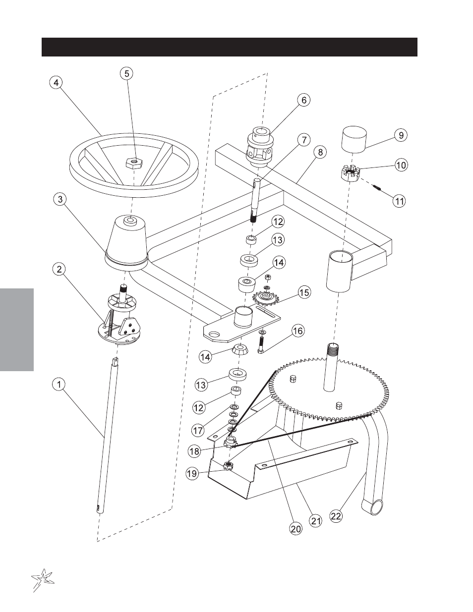 Steering drawing | Smithco Sweep Star 60 (sn 1498 – 1537) Parts & Service Manual User Manual | Page 24 / 74