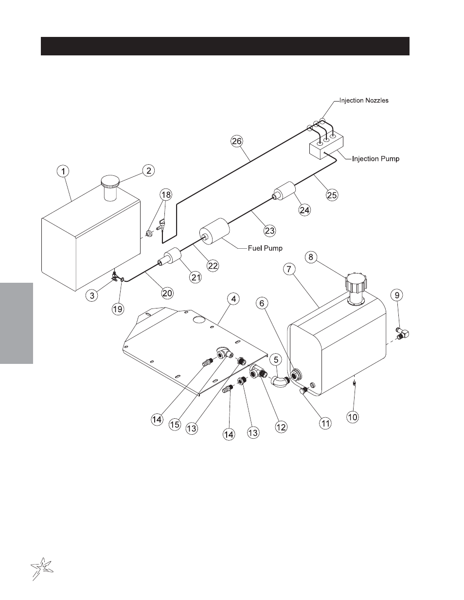 Fuel tank and oil tank drawing | Smithco Sweep Star 60 (sn 1498 – 1537) Parts & Service Manual User Manual | Page 34 / 74