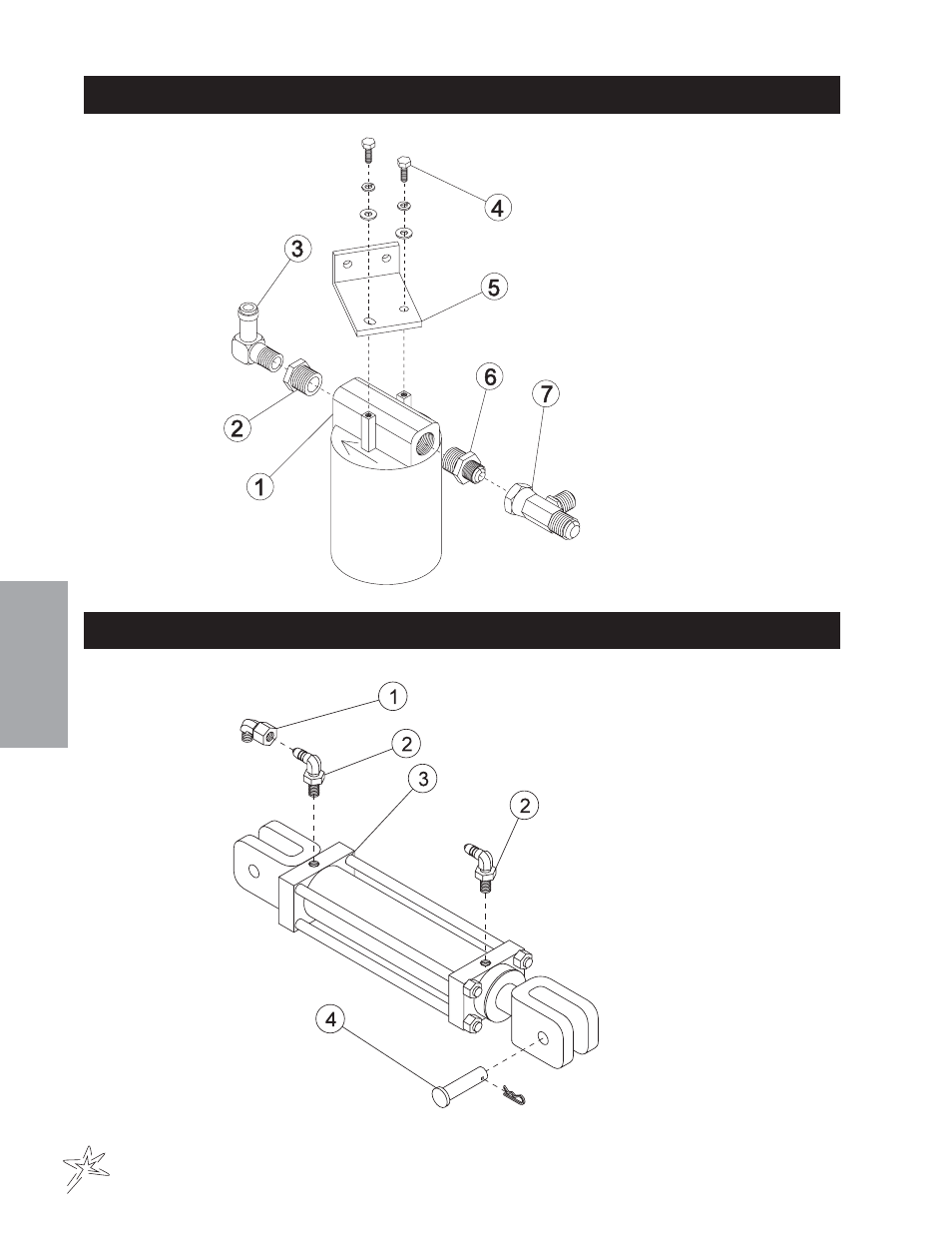 Oil filter drawing hydraulic lift cylinder drawing | Smithco Sweep Star 60 (sn 1498 – 1537) Parts & Service Manual User Manual | Page 36 / 74