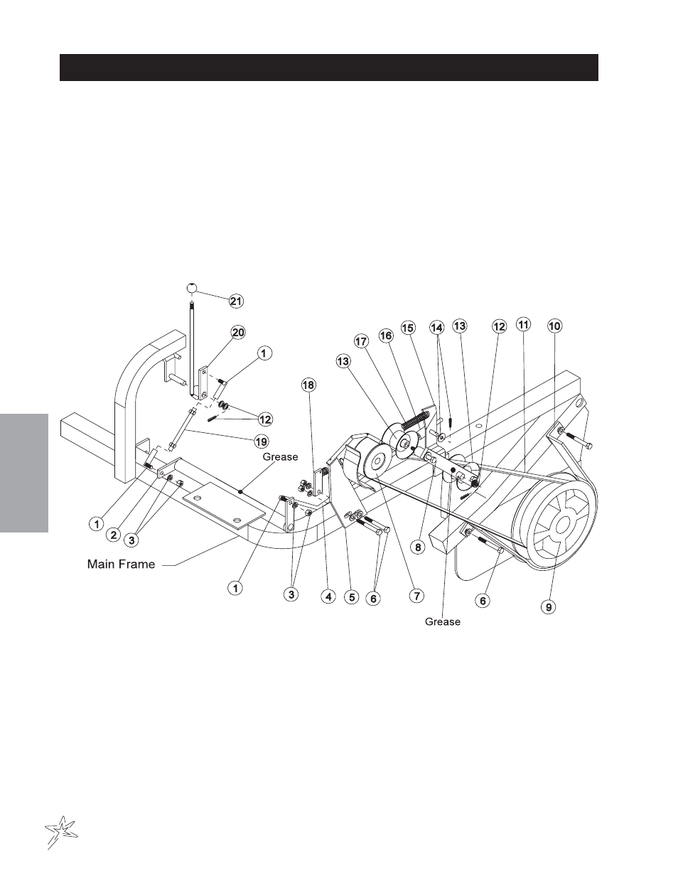 Manual belt drive drawing | Smithco Sweep Star 60 (sn 1498 – 1537) Parts & Service Manual User Manual | Page 46 / 74