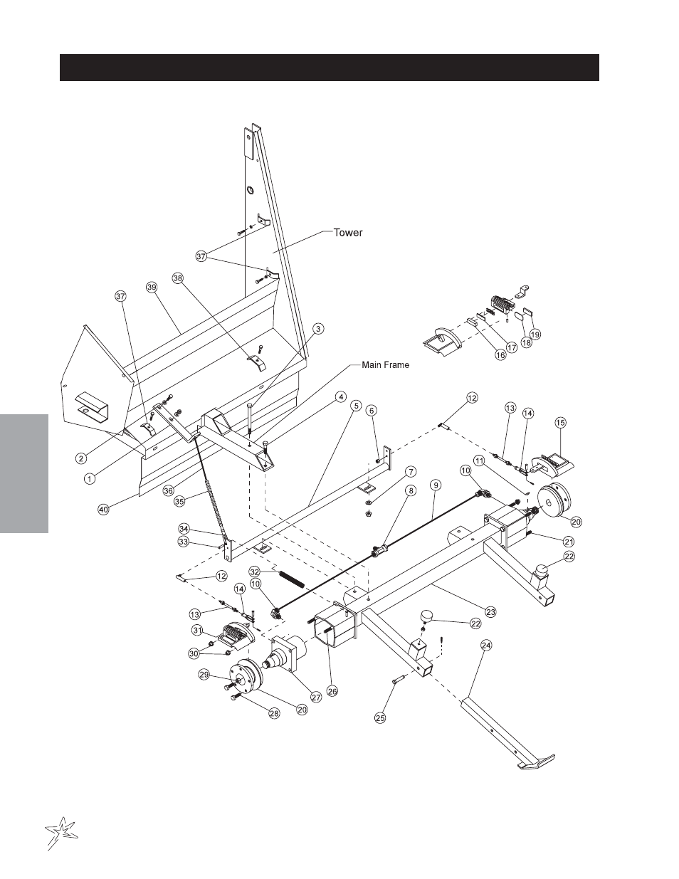 Rear axle drawing | Smithco Sweep Star 60 (sn 1498 – 1537) Parts & Service Manual User Manual | Page 52 / 74