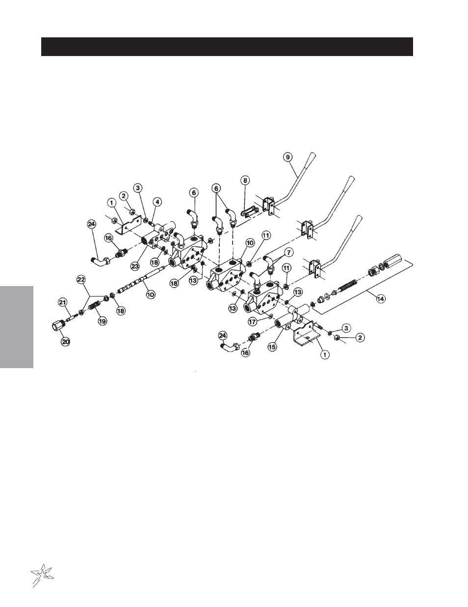 023 3 -bank hydraulic valve drawing | Smithco Sweep Star 60 (sn 1498 – 1537) Parts & Service Manual User Manual | Page 64 / 74