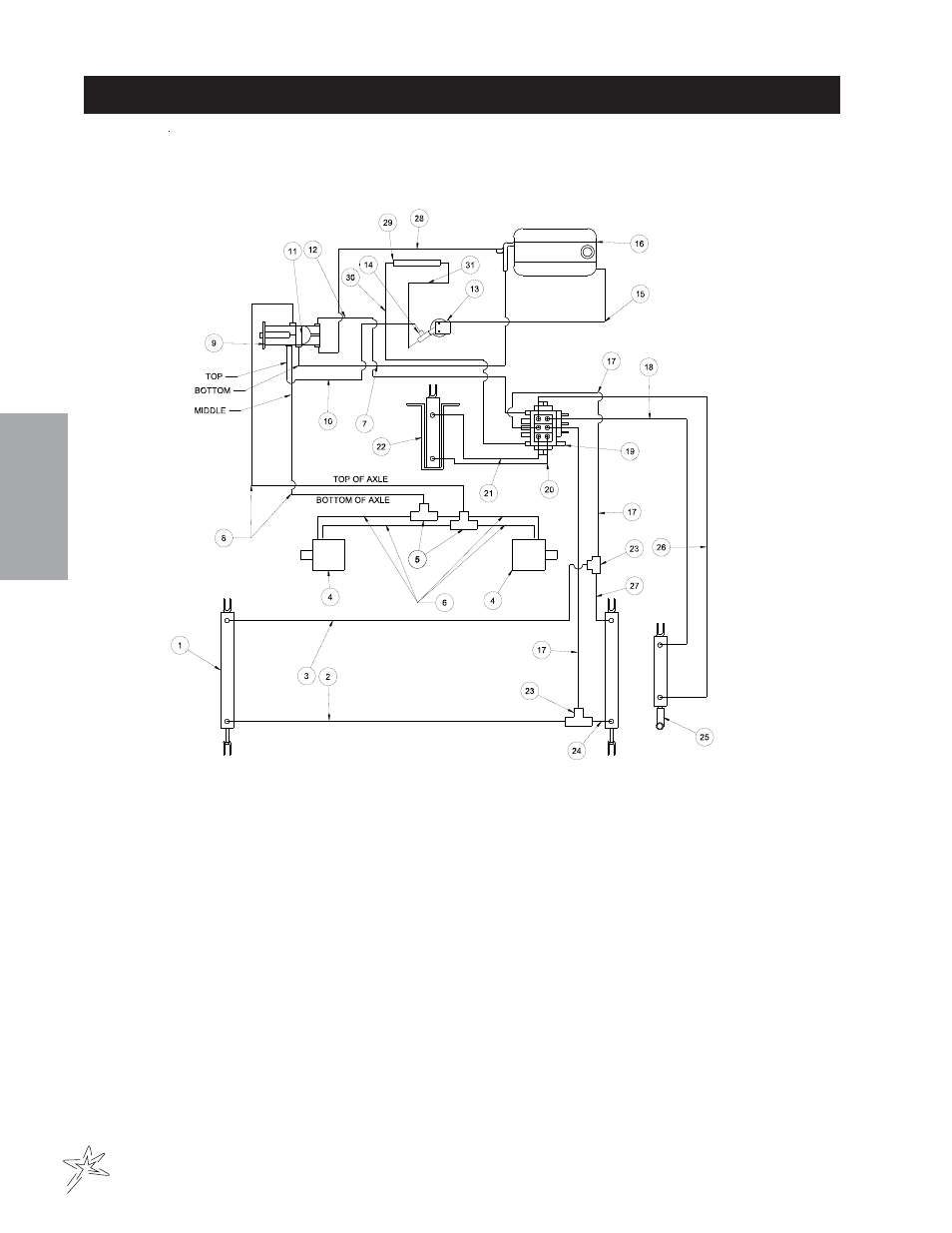 Hydraulic diagram | Smithco Sweep Star 60 (sn 2242 – 2296) Parts & Service Manual User Manual | Page 16 / 78