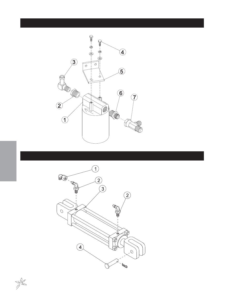 Oil filter drawing hydraulic lift cylinder drawing | Smithco Sweep Star 60 (sn 2242 – 2296) Parts & Service Manual User Manual | Page 38 / 78