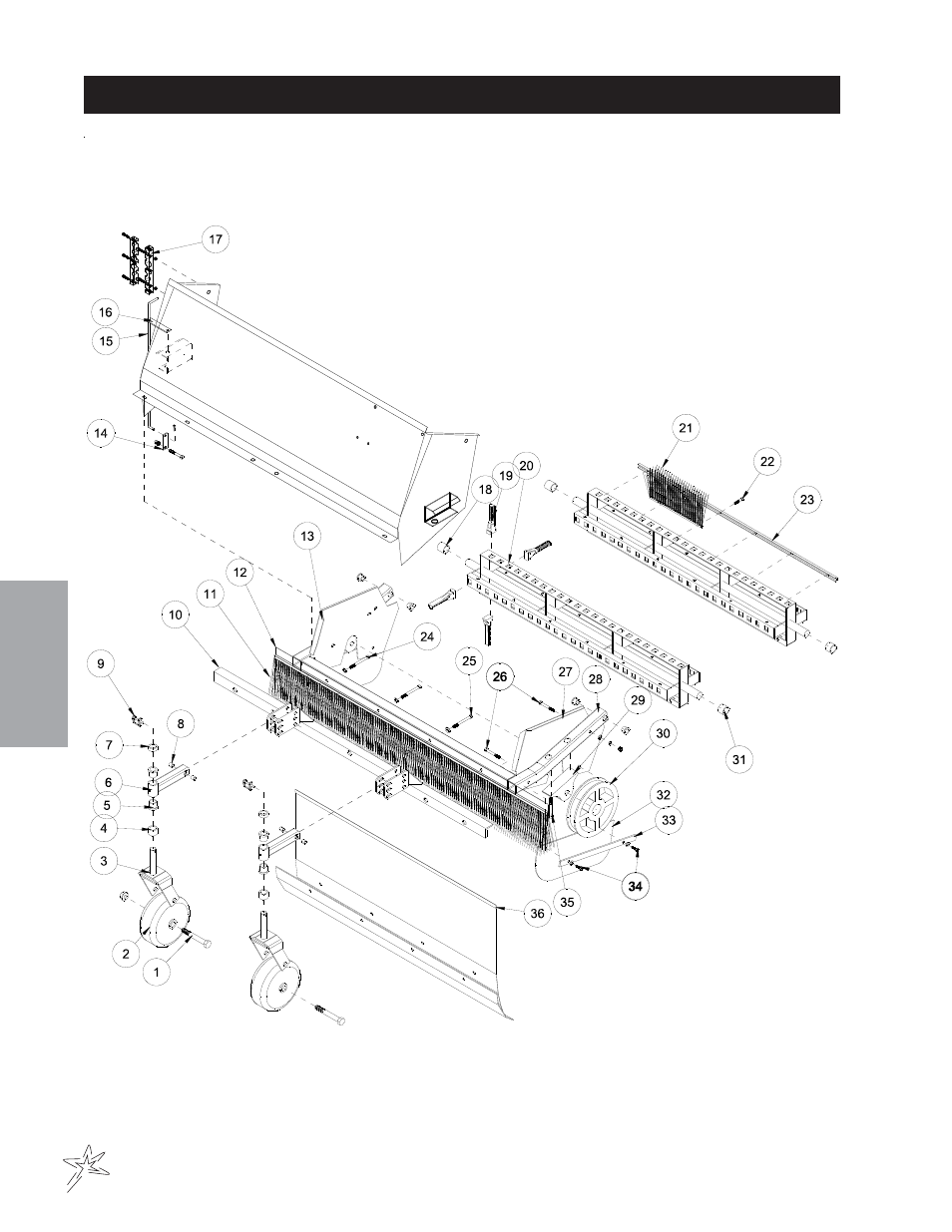 Finger/brush reel drawing | Smithco Sweep Star 60 (sn 2242 – 2296) Parts & Service Manual User Manual | Page 50 / 78