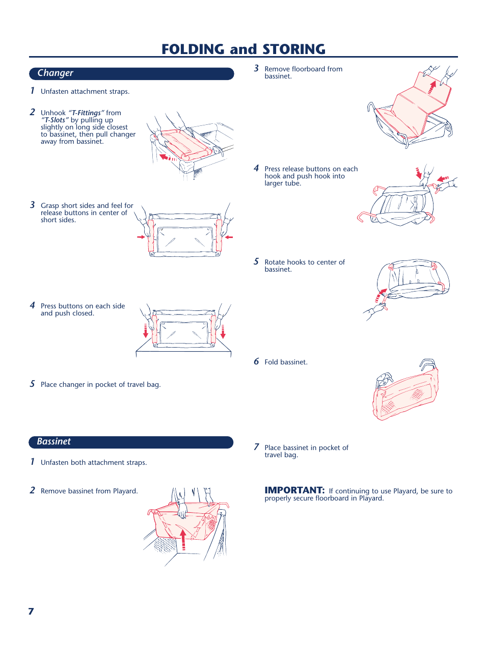 Folding and storing | Century PM-1645AA User Manual | Page 8 / 12