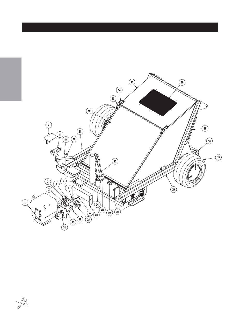 Sweep star p48he high dump engine drive drawing | Smithco Sweep Star P48 (sn 7892 – 7960) Operator Manual User Manual | Page 26 / 62