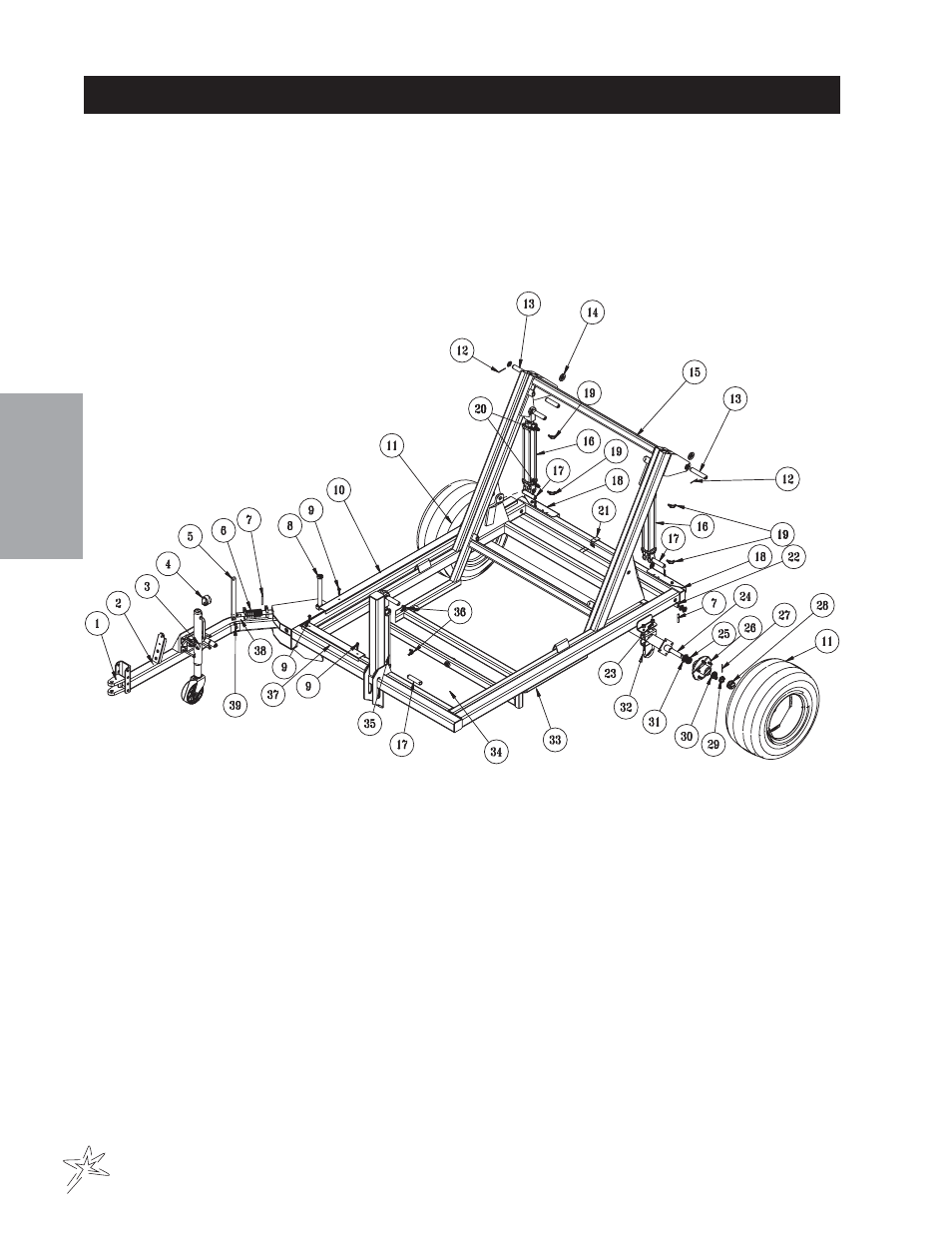 Main frame p48hhl high dump drawing | Smithco Sweep Star P48 (sn 7892 – 7960) Operator Manual User Manual | Page 36 / 62