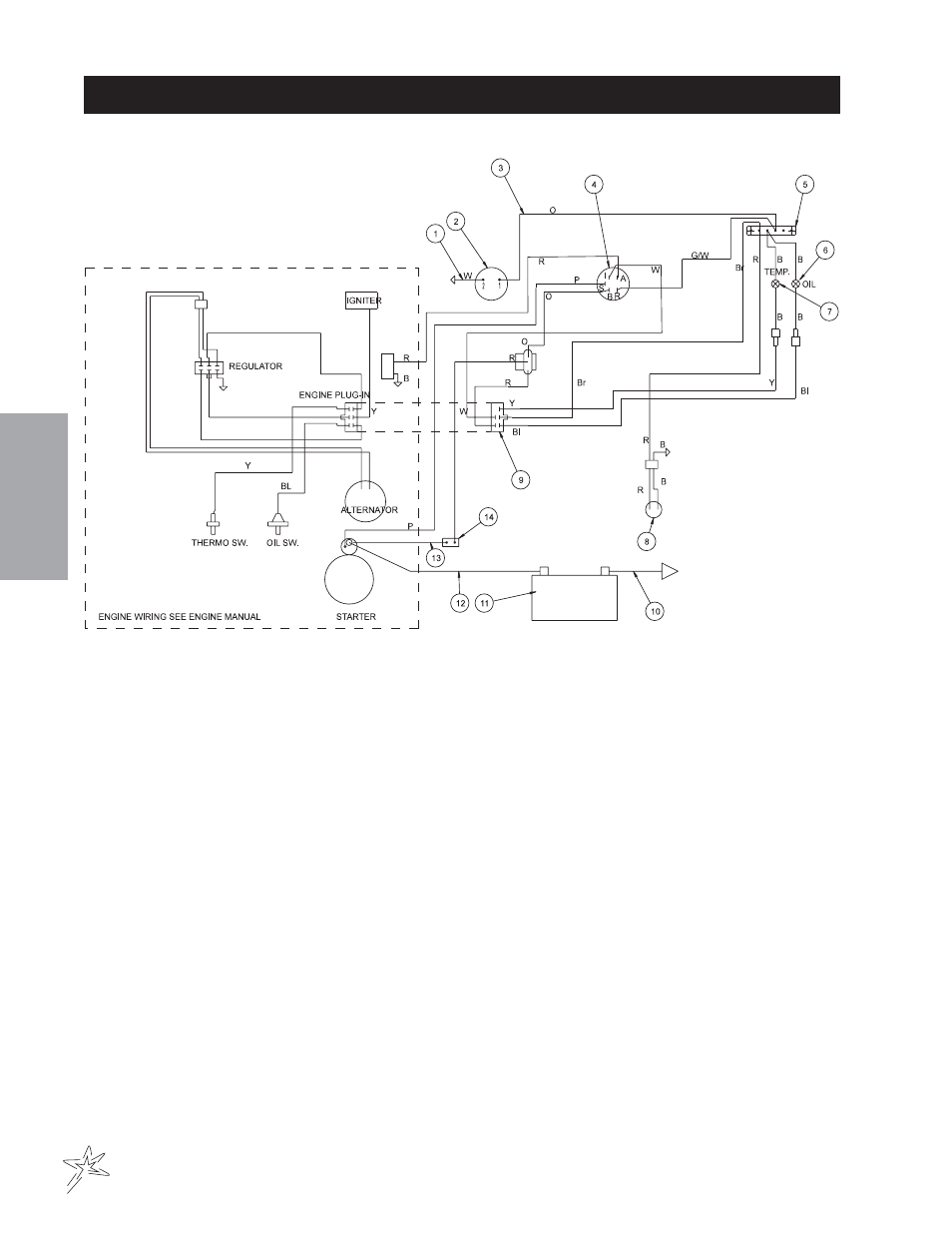 Wiring drawing | Smithco Sweep Star V62 (sn 78001 – 78019) Operator Manual User Manual | Page 16 / 22