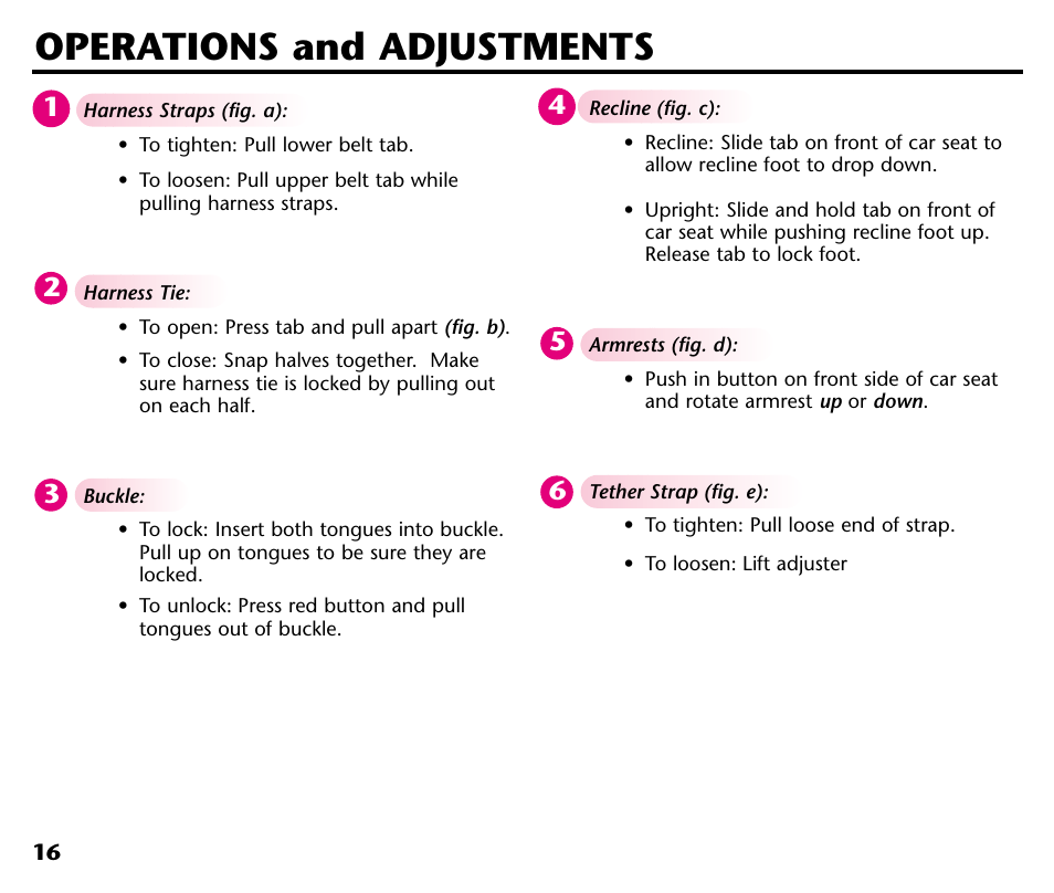 Operations and adjustments | Century Deluxe Series User Manual | Page 18 / 40