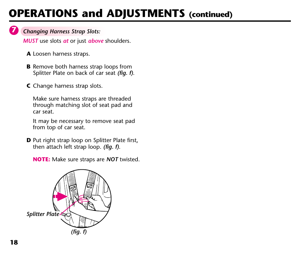 Operations and adjustments, Continued) | Century Deluxe Series User Manual | Page 20 / 40