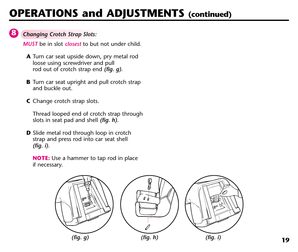 Operations and adjustments, Continued) | Century Deluxe Series User Manual | Page 21 / 40