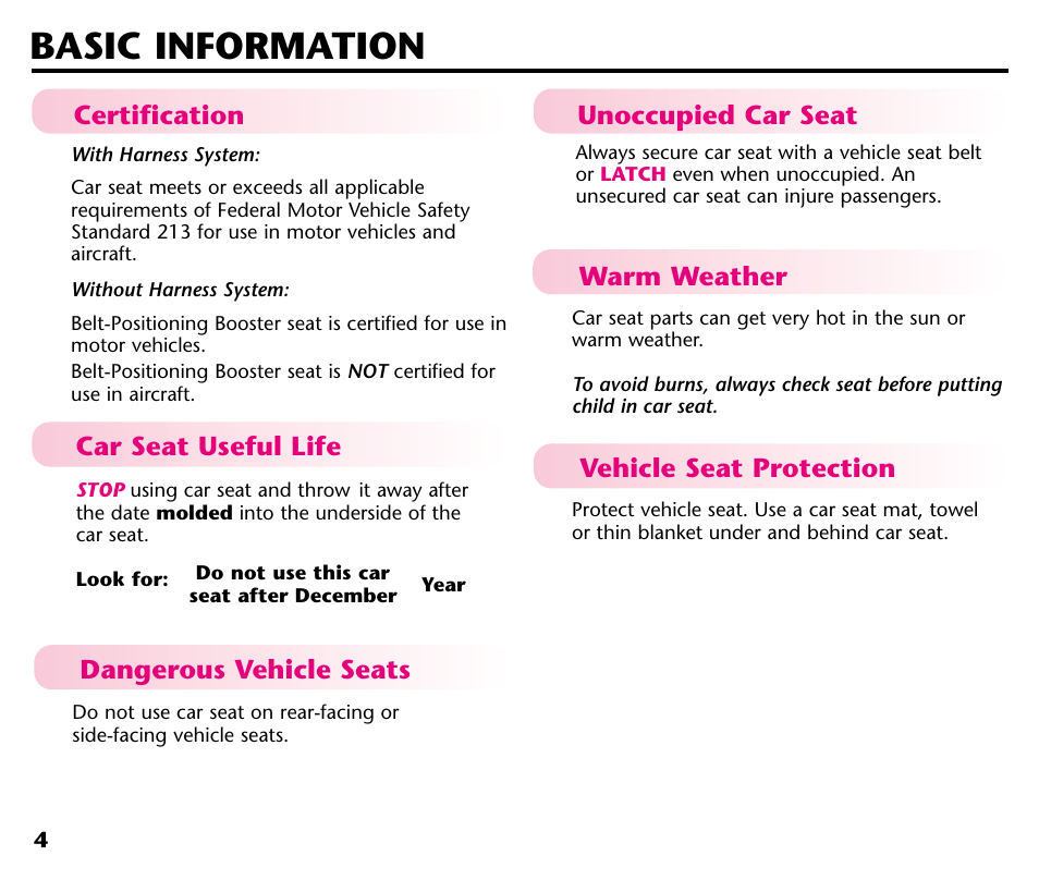 Basic information | Century Deluxe Series User Manual | Page 6 / 40