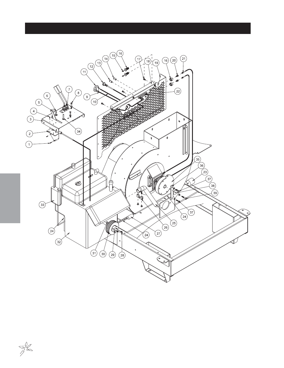 Engine and controls drawing | Smithco Sweep Star V62 (sn 78191 – 78410) Parts & Service Manual User Manual | Page 22 / 70