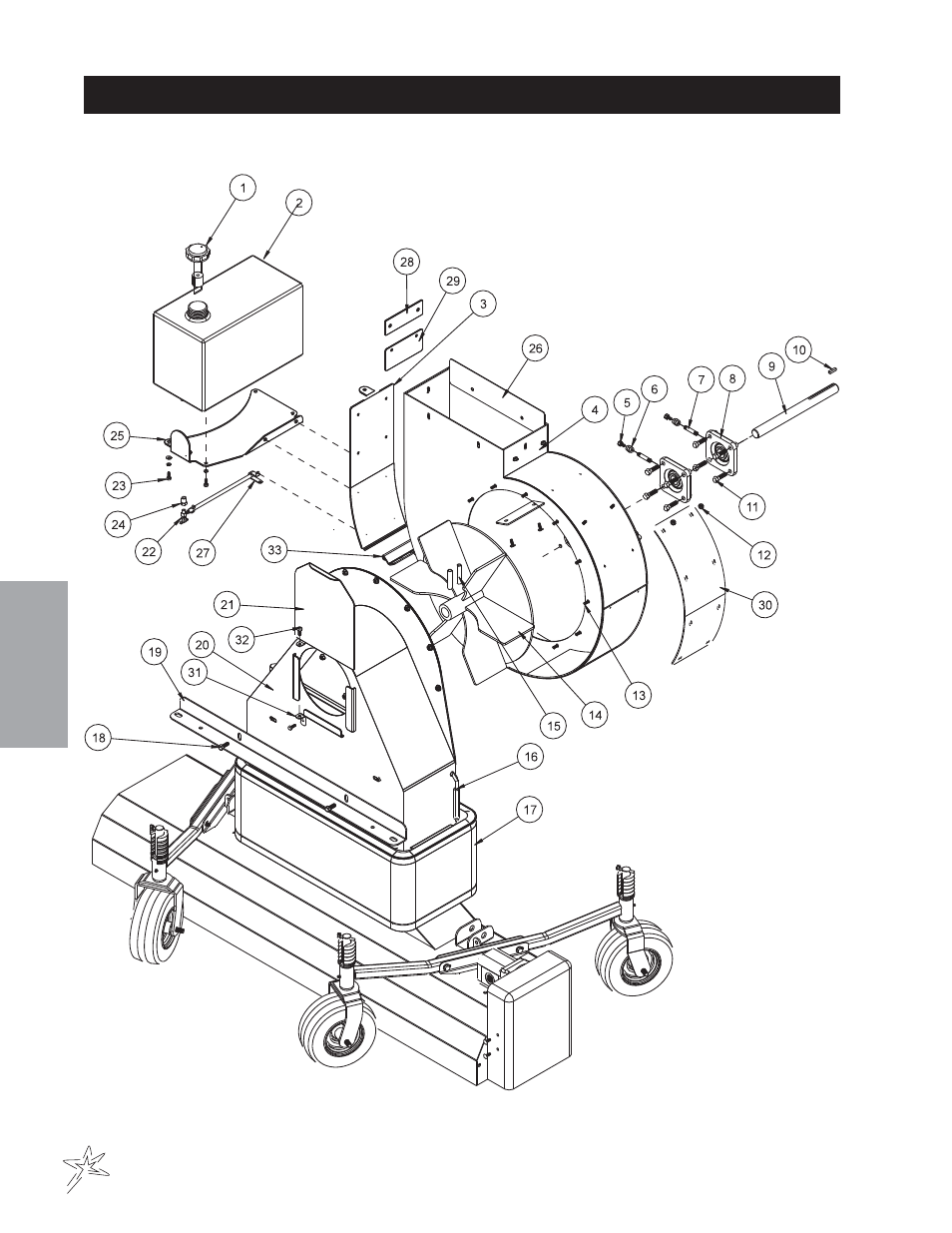 Blower and vacuum housing drawing | Smithco Sweep Star V62 (sn 78191 – 78410) Parts & Service Manual User Manual | Page 26 / 70