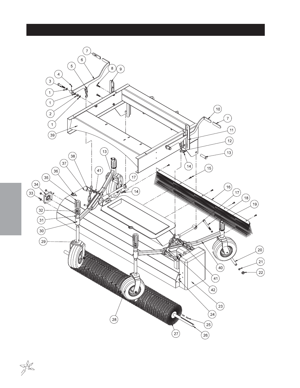 Brush reel drawing | Smithco Sweep Star V62 (sn 78191 – 78410) Parts & Service Manual User Manual | Page 30 / 70