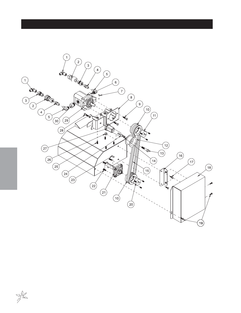 Reel & hydraulic pump drawing | Smithco Sweep Star V62 (sn 78191 – 78410) Parts & Service Manual User Manual | Page 32 / 70