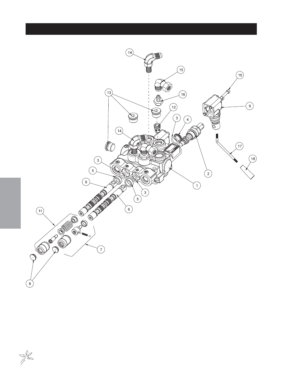 415 2-bank valve drawing | Smithco Sweep Star V62 (sn 78191 – 78410) Parts & Service Manual User Manual | Page 38 / 70