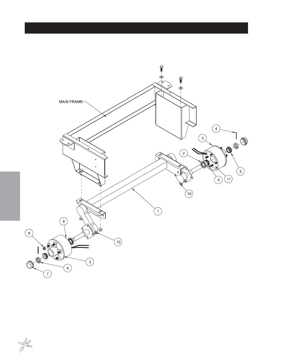Rear axle / electric brake parts list | Smithco Sweep Star V62 (sn 78191 – 78410) Parts & Service Manual User Manual | Page 40 / 70