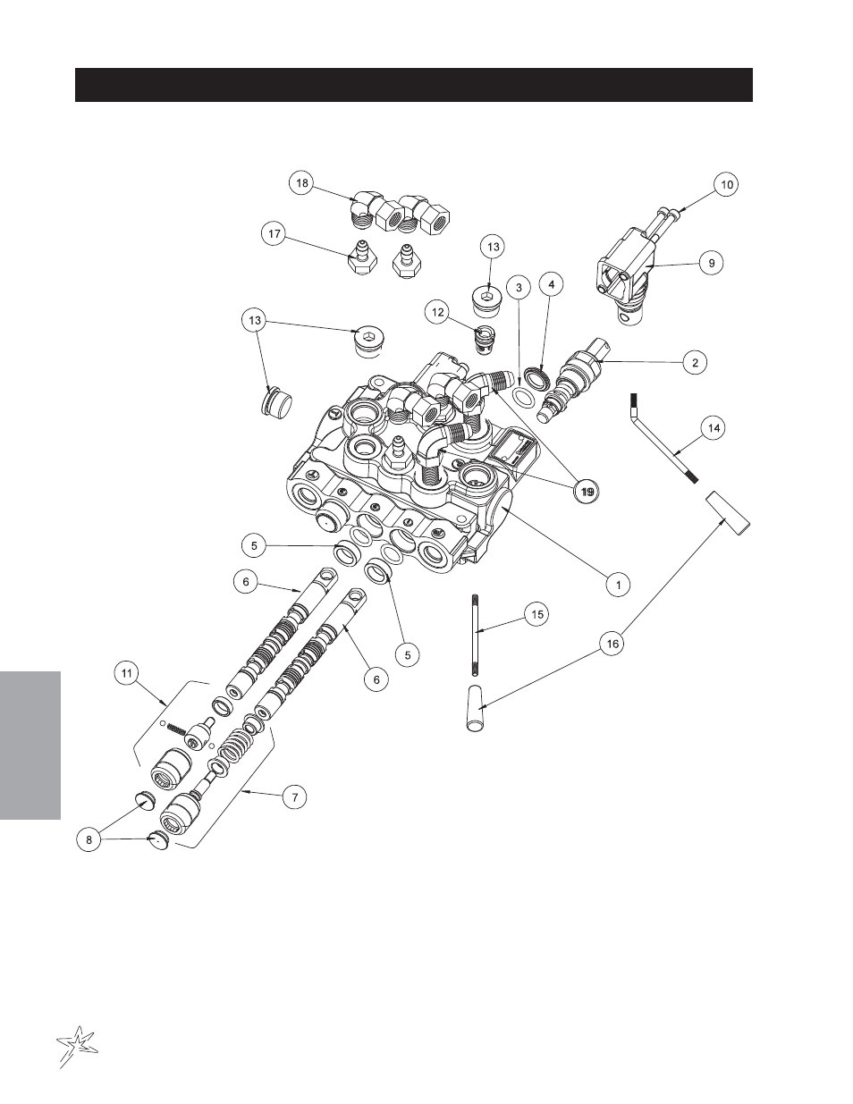 416 3 - bank hydraulic valve drawing | Smithco Sweep Star V62 (sn 78191 – 78410) Parts & Service Manual User Manual | Page 54 / 70