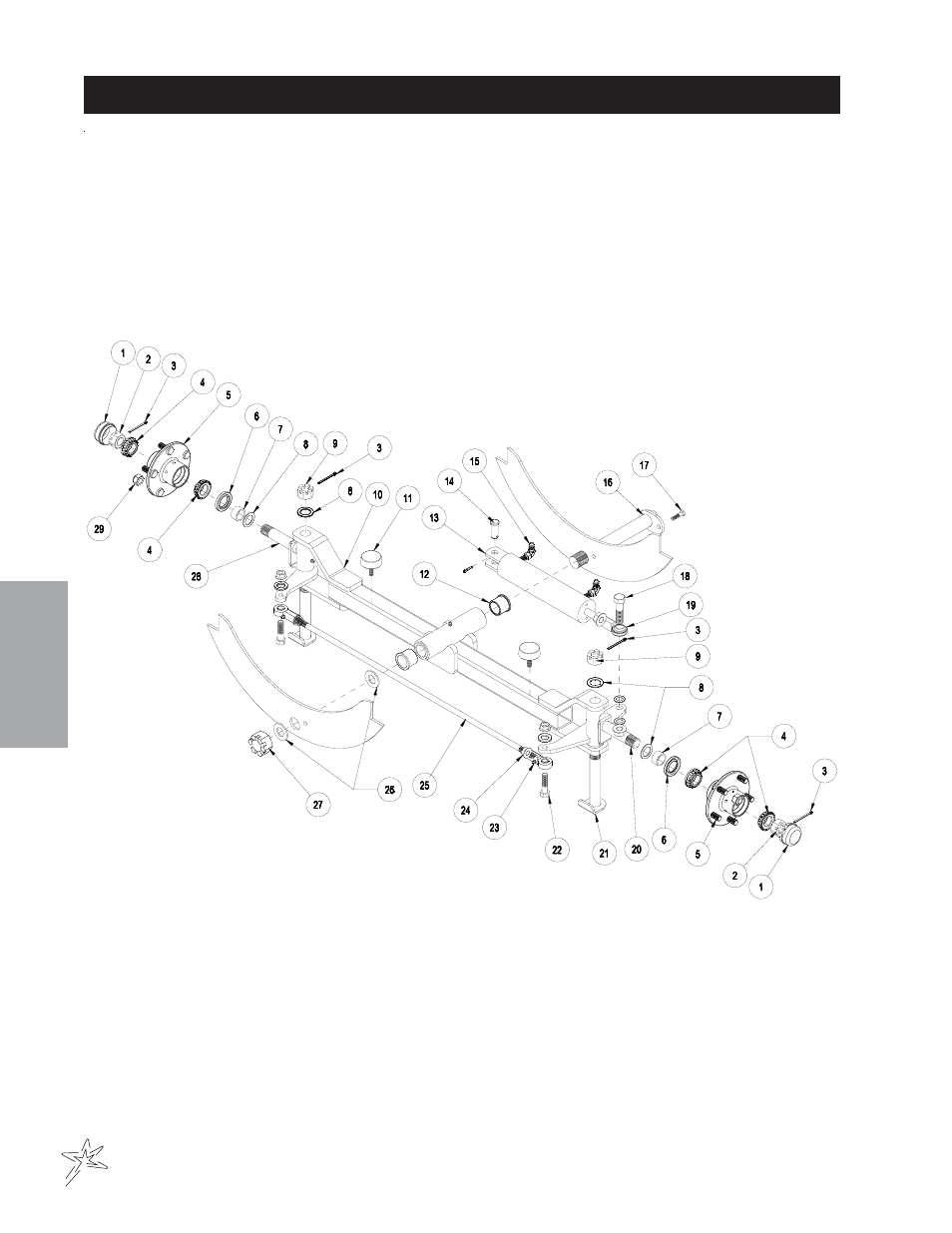Front axle | Smithco AFC Sport Truck (sn AFT1032 – AFT1036) Operator Manual User Manual | Page 28 / 70