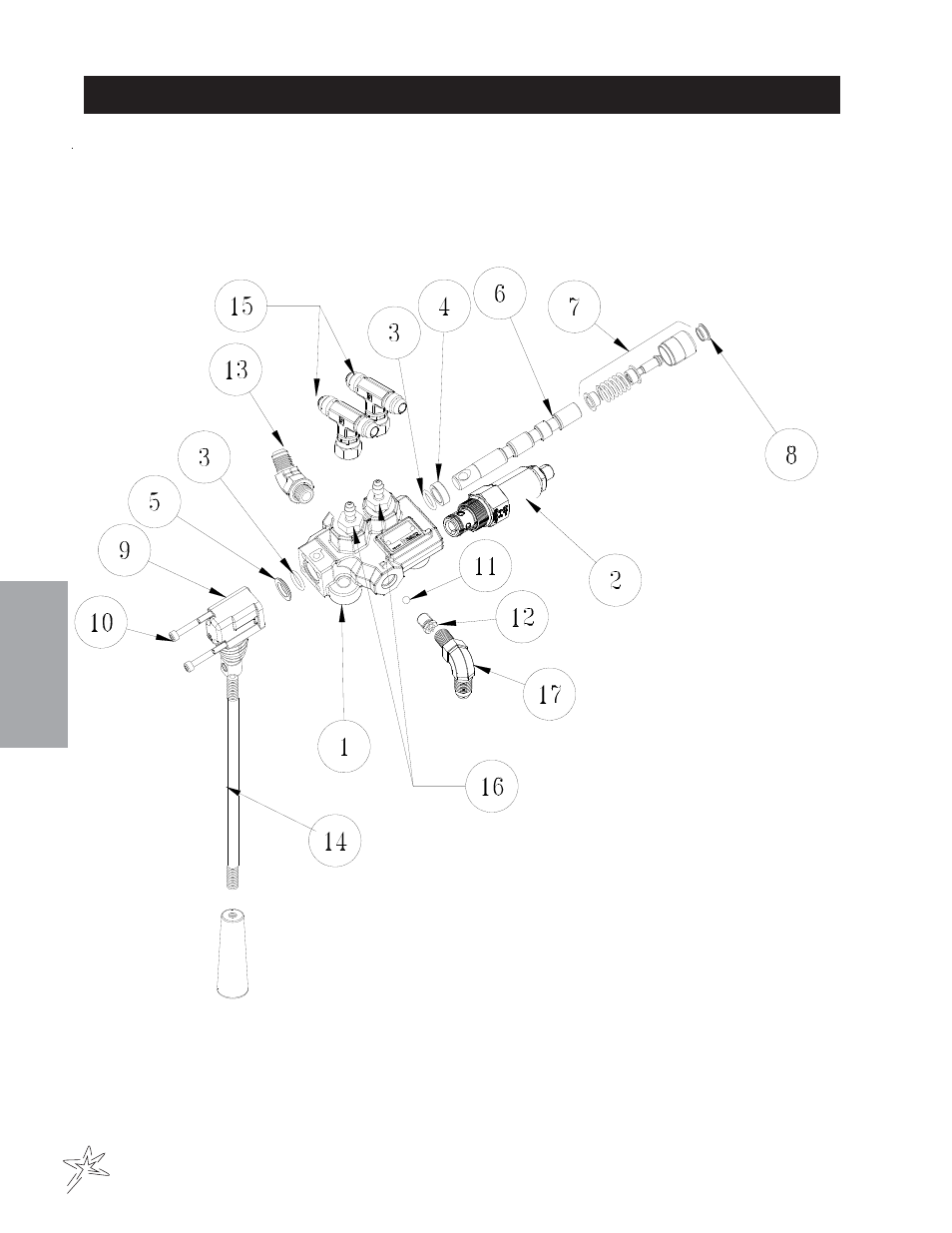 043 single-bank hydraulic valve drawing | Smithco TCV 2200 Turf Truck (sn DT2200 – DT2212) Operator Manual User Manual | Page 38 / 56
