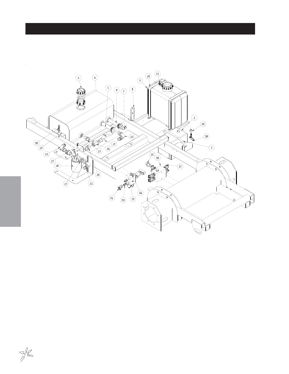 Oil and fuel tank drawing | Smithco TCV 5000 Turf Truck (sn DT310022 – Current) Operator Manual User Manual | Page 26 / 54