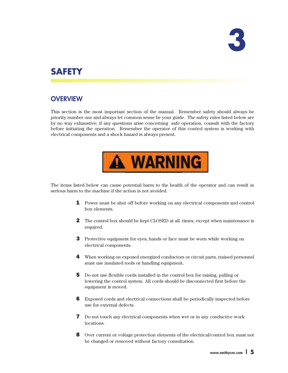 Safety | Smithy Ez-Trol2 User Manual | Page 11 / 83