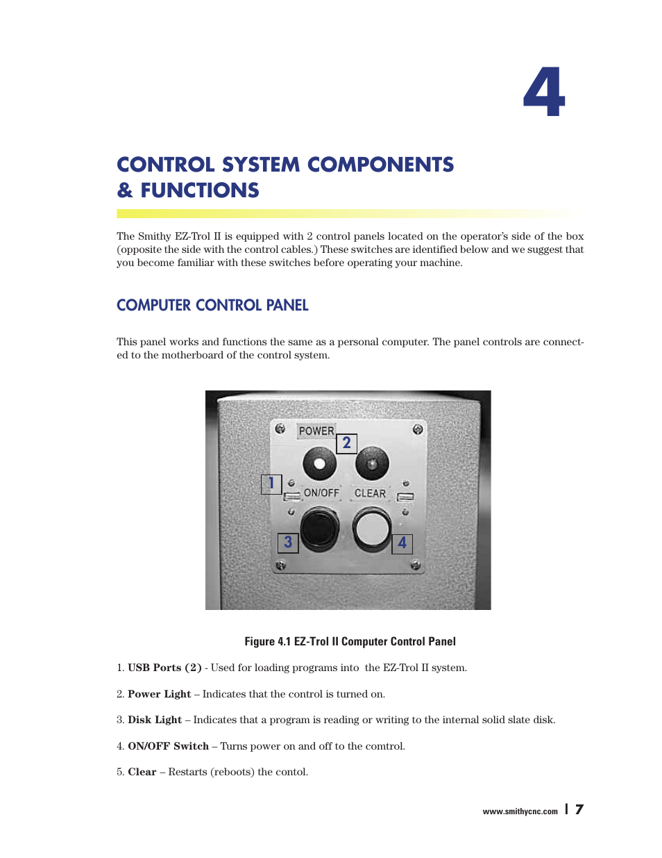 Control system components & functions | Smithy Ez-Trol2 User Manual | Page 13 / 83