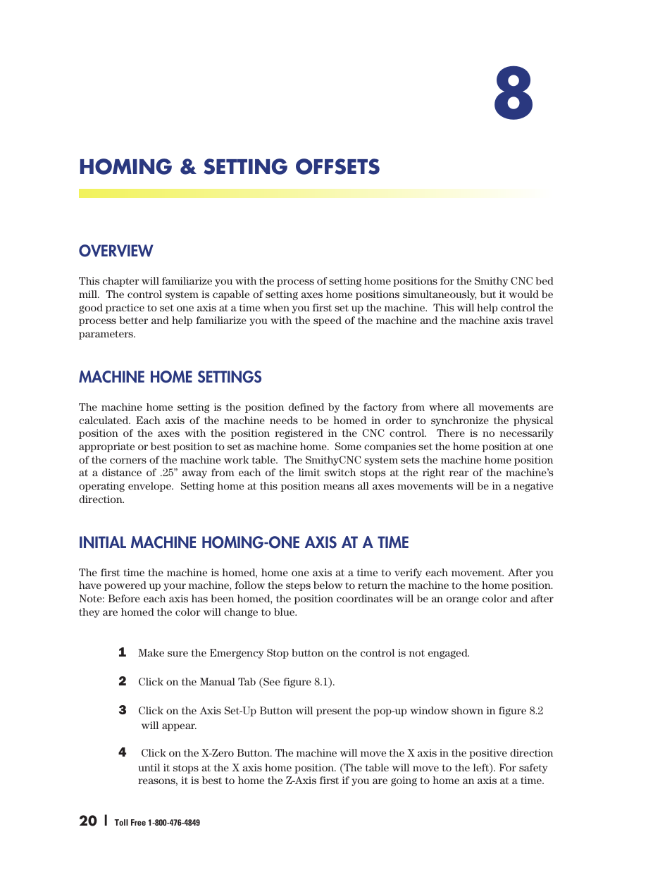 Homing & setting offsets | Smithy Ez-Trol2 User Manual | Page 26 / 83