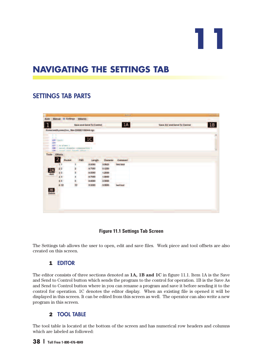 Navigating the settings tab | Smithy Ez-Trol2 User Manual | Page 44 / 83