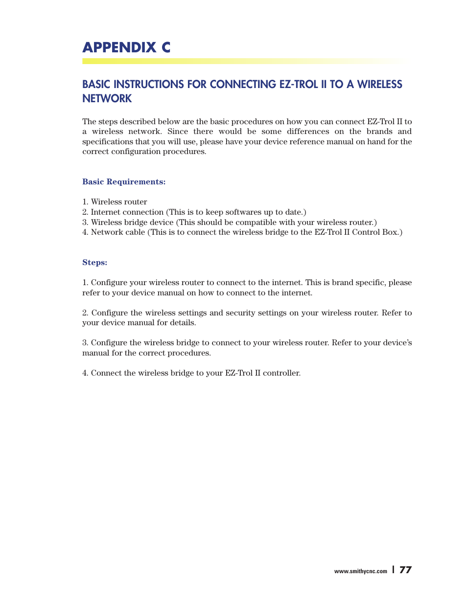 Appendix c | Smithy Ez-Trol2 User Manual | Page 83 / 83