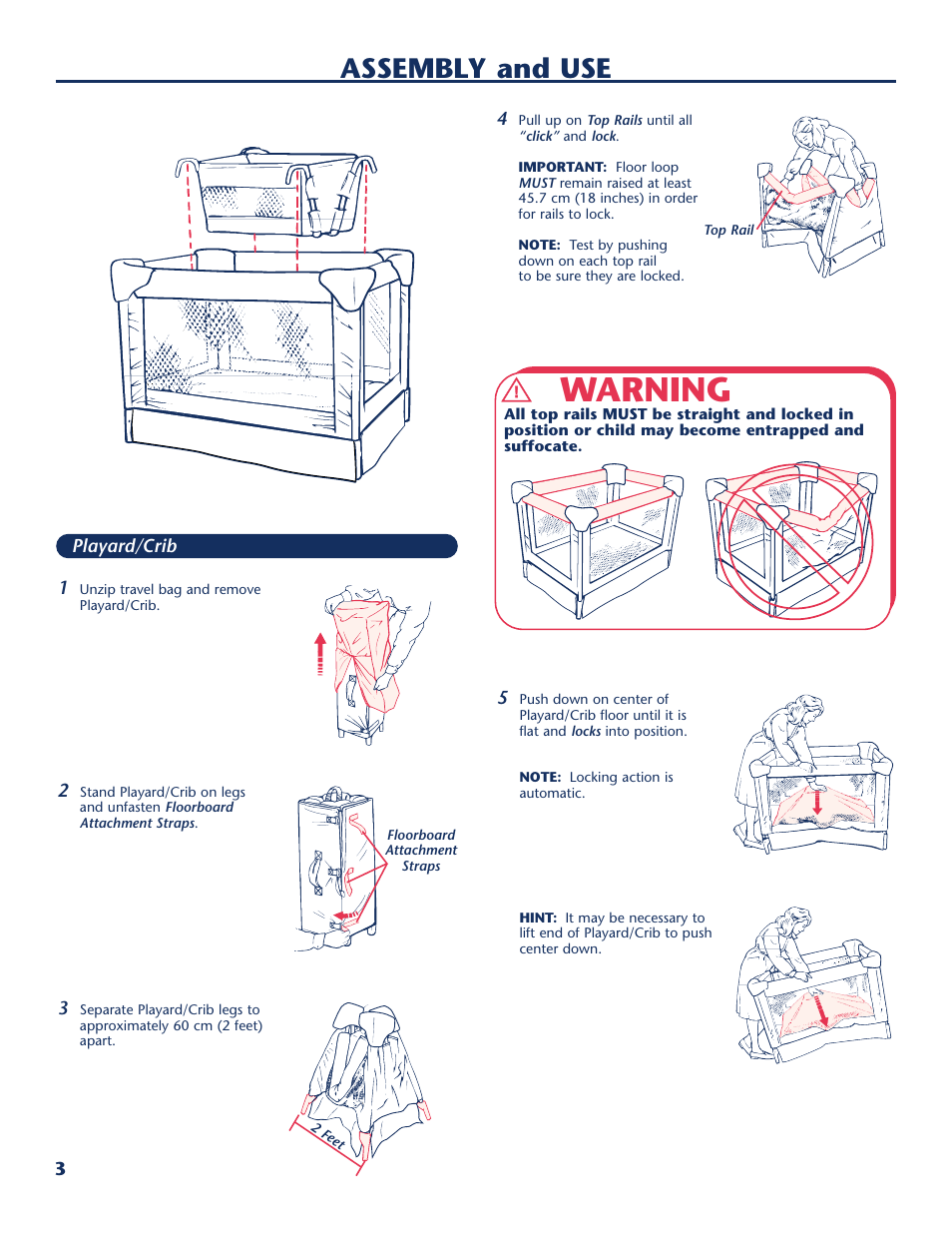 Warning, Assembly and use | Century PM-1779AA User Manual | Page 4 / 12