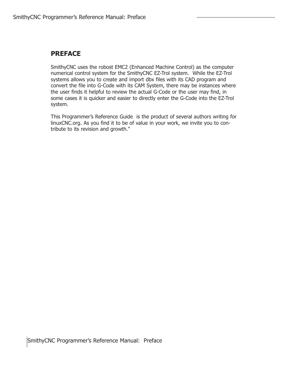 Preface | Smithy CNC Mills User Manual | Page 3 / 120